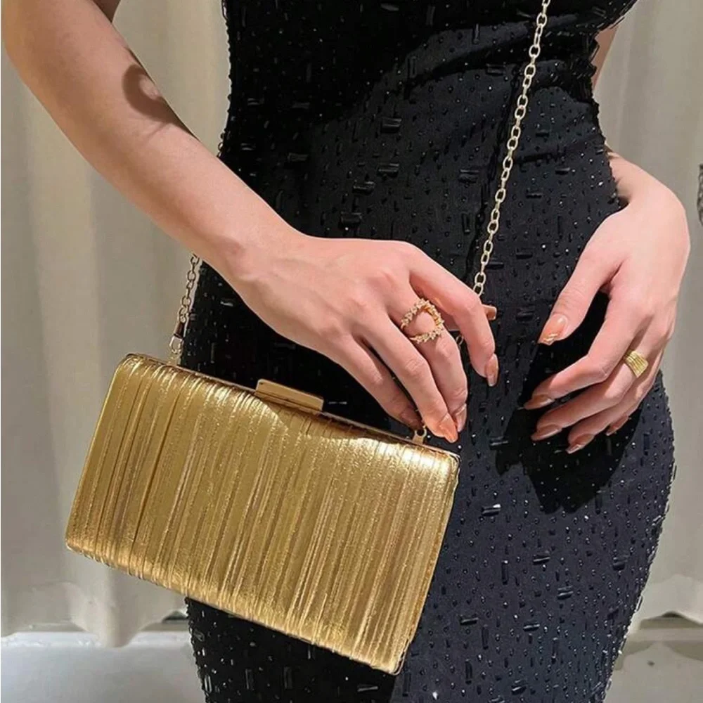 Elegant Gold Clutch Bag
